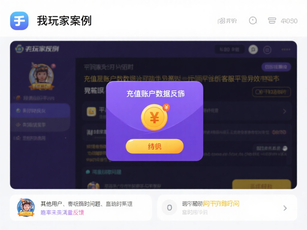 案例：一位玩家反映在充值后账户数据出现异常，平台客
